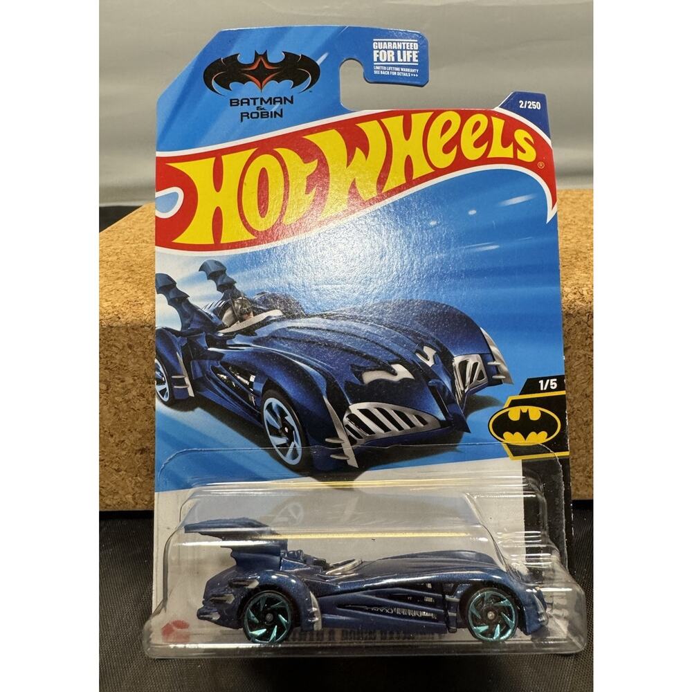 2024 Hot Wheels Batman & Robin 1/5 Batmobile Blue HYX61 1/64 Mainline 2/250 1:64
